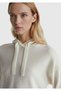 Women's Ecru Wool and Cashmere Blend Hooded Sweater - 6