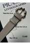2-Pack Lull Daisy Patterned Women's Gold Buckle Belt Jacket Belt Dress Belt Trouser Belt - 4