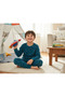 Boy's Plush Blue Color Pajama Set - 2