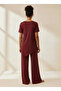 Plus Size Combed Cotton Top and Bottom Set - 4