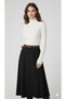 Women's High Neck Stretch Fabric Knitwear Badi – Finger-Through Sleeve, One Size, 100% Acrylic - 4