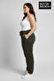 Women's Plus Size Elastic Leg Two Thread Comfortable Fit Slim Sweatpants Spr26Beak951 - 2