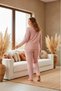 Battal Raporlu Interlock Long Sleeve Pajama Set - 3