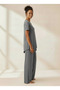 Plus Size Combed Cotton Top and Bottom Set - 2