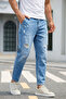 Boyfriend Men's Ripped Detailed Blue Denim Jean Trousers Ke-251 - 4