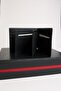 100% Genuine Leather Special Boxed Black Belt and Wallet Set Groom's Bundle Set of 2 Gift Set - 6