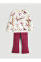 Seray New Season Bow Printed Girls' Sweatshirt and Leggings 2-Pack