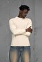 Slimfit Dot Dobby Crew Neck Cotton Sweater