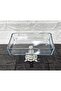 Premium Rectangular Bowl 28 cm Cast Silver with Legs & Presentation Stand & Cucumber - 6