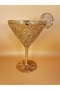 Gold Martini Glass Crystal Clutch Rhinestone Bag