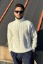Men'S, Hair Knit, Full Turtleneck, Wool, Old Money Culture, Sweater Pltk13 - 4