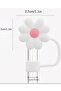 1 Piece Daisy Flower Thermos Straw Lid 10mm - 2
