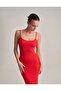 Backless Strap Long Dress Red - 3