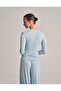 Fit Cut Long Sleeve T-Shirt Baby Blue One Piece - 6