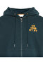 Ls Washed Premium Vintage Logo F Men's Green Zippered Sweatshirt - 3