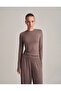 Fit Cut Long Sleeve T-Shirt Vi̇zon - 2