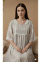 PREMIUM NIGHT GOWN WITH FLORAL LACE DETAILING - 3