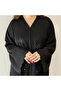 Black Abaya Women – V-Neck, Straight Silhouette - 4