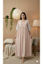 PREMIUM NIGHT GOWN WITH FLORAL LACE DETAILING - 2