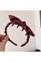Plum Leather-Look Bow Gear Crown - 2