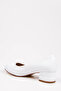 Women's Short Thick Heeled Casual Shoes White - 2