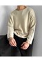 Men's Oversized Knitwear Sweater Cotton Wide Crew Neck Loose Knit New Season - 2