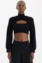 3D Knitted Textured Bolero Black - 4