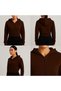 Women's Hooded Zippered Crop Sweatshirt Hoodie Without Laces Premium Fabric - 3