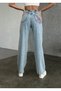 Women's Denim Pants with Embroidery Details - 2