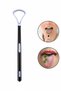 Tongue Cleaning Tongue Scraper Tongue Cleaner Hygienic Silicone Tip Tongue Cleaner Blue Black