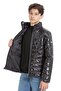 Boy's Mock Neck Pocket Shiny Puffer Jacket - 3