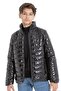 Boy's Mock Neck Pocket Shiny Puffer Jacket - 2