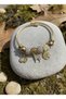 Gold Color Steel Bracelet with Crown Butterfly and Tree of Life Detail, Sparkling Charm - 2
