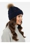 Faux Fur Pompom Beanie Unisex |   Knitted Winter Men's & Women's Beanie Model - 2