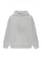 Unisex Just Kiss Me Printed Oversized Bol Cut Cotton 3 Thread Ş Fleece-Lined Gray K Hooded Sweatshirt - 2