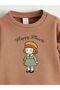 LCW baby Crew Neck Printed Baby Girl Sweatshirt - 2
