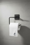 Black Adhesive 4-Piece Bathroom Set Long Towel Holder Round Towel Holder Paper Towel Holder Wc Toilet Roll Holder - 5