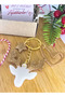 New Year's Keychain Stylish Metal Keychain with Deer, Star and Heart Figures Set of 3