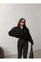 Kaşe Coat - Black |   F2047 - 3