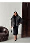 Faux Fur Women's Coat – Fluffy Soft Textured Winter Stylish Outerwear - Gray |   F2040 - Gray - 3