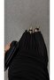 Draped Black Tulle Dress - 5