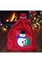 Santa Claus Gift Sack Sack with Snowman Small Size 40X30 cm Santa Claus Sack Christmas Decorations