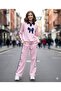 Children's Light Pink Detailed Bow-Embroidered Two-Thread Tracksuit Set – Relaxed Fit