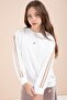 Brown Striped Detail Wide Leg Embroidered Girl's Oversized Tracksuit Set 23455 - 2