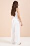Ecru Wide-Leg Pants Girl's Linen Cropped Suit 23450 - 6
