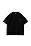 I Love You Baby Printed Oversized Unisex Black Tshirt - 2