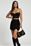 Black Front Slit Women's Shorts Skirt