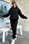 Women's Hoodie High Waist Winter Tracksuit Set Elasticated - 2