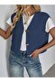 Women'S, Rib Knit V-Neck Buttoned Cardigan, Vest - 4