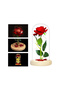 Enchanted Red Rose with Petals in Glass Dome Gifts for Women Valentine’s Day Christmas - 3